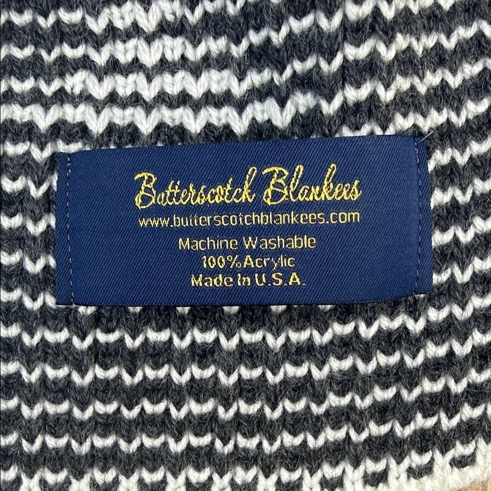 Butterscotch Blankees Monogram “A” Knit Throw Blanket